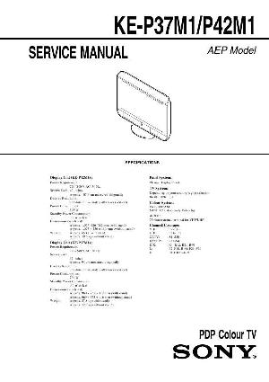 Сервисная инструкция Sony KE-P42M1B, KE-P42M1 ― Manual-Shop.ru