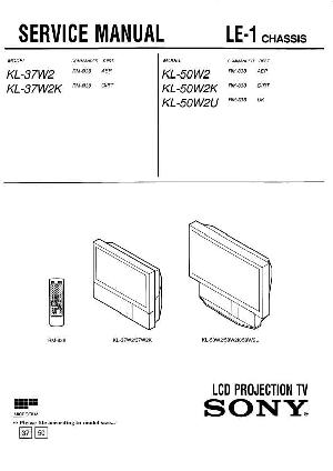 Сервисная инструкция Sony KL-37W2K, KV-50W2K, LE-1 ― Manual-Shop.ru