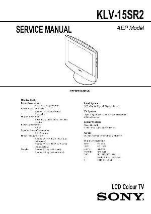 Сервисная инструкция Sony KLV-15SR2 ― Manual-Shop.ru