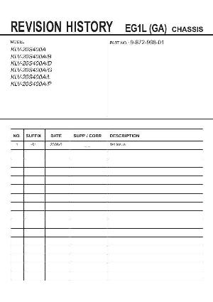 Сервисная инструкция Sony KLV-20S400A, X, EG1L-GA ― Manual-Shop.ru