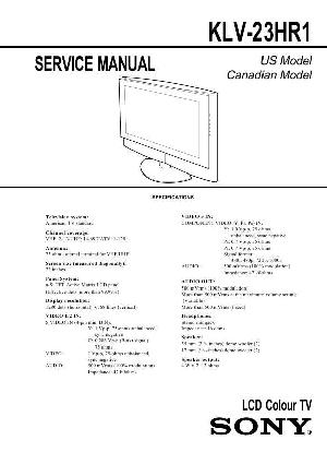 Сервисная инструкция Sony KLV-23HR1 ― Manual-Shop.ru
