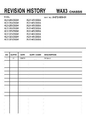 Сервисная инструкция Sony KLV-26V300A, KLV-32V300A, KLV-40V300A, KLV-46V300A, WAX3 ― Manual-Shop.ru