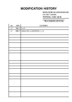 Сервисная инструкция Sony KLV-40X200A, KLV-46X200A, FIX chassis ― Manual-Shop.ru