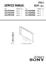 Сервисная инструкция Sony KLV-40X450A, KLV-46X450A, KLV-55X450A