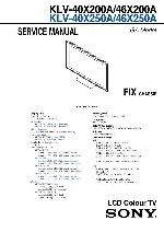 Сервисная инструкция Sony KLV-46X250A, KLV-46X250A