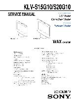 Сервисная инструкция Sony KLV-S15G10, KLV-S20G10 (WAX chassis)