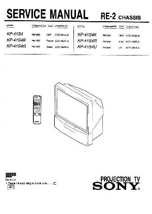 Сервисная инструкция Sony KP-41S4 (RE-2 chassis) ― Manual-Shop.ru