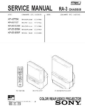 Сервисная инструкция Sony KP-43T70K, KP-48VS70K, KP-53VS70K, RA-3 chassis ― Manual-Shop.ru