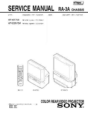 Сервисная инструкция Sony KP-43T75A, KP-53SV75A, RA-3A chassis ― Manual-Shop.ru