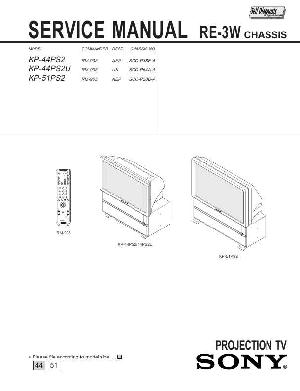 Сервисная инструкция Sony KP-44PS2, RE-3W ― Manual-Shop.ru