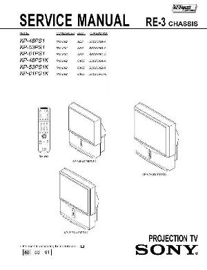 Сервисная инструкция Sony KP-48PS1, KP-53PS1, KP-61PS1 (RE-3 chassis) ― Manual-Shop.ru