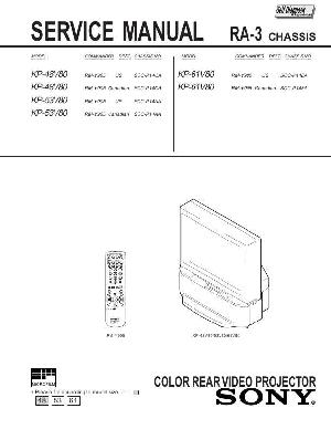 Сервисная инструкция Sony KP-48V80, KP-53V80, KP-61V80, RA-3 chassis ― Manual-Shop.ru