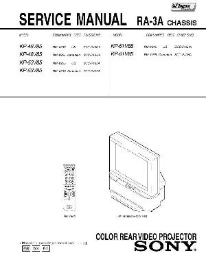 Сервисная инструкция Sony KP-48V85, KP-53V85, KP-61V85, RA-3A  ― Manual-Shop.ru