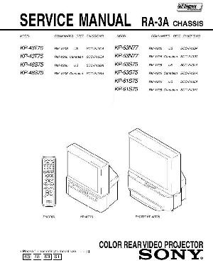 Сервисная инструкция Sony KP-53S75, KP-61S75, RA-3A chassis ― Manual-Shop.ru