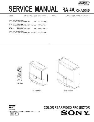 Сервисная инструкция Sony KP-53XBR300, KP-61XBR300, RA-4A chassis ― Manual-Shop.ru