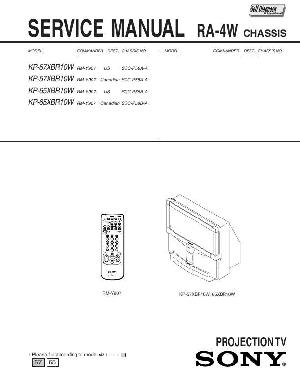 Сервисная инструкция Sony KP-57XBR10W, KP-65XBR10W, RA-6 chassis ― Manual-Shop.ru