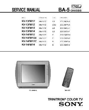 Сервисная инструкция Sony KV-14FM12 ― Manual-Shop.ru