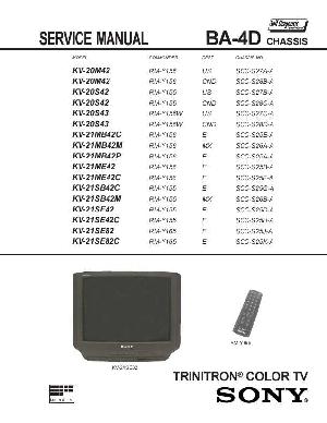 Сервисная инструкция Sony KV-20M42, KV-20S42, KV-21MB42, KV-21ME42, KV-21SE82, BA-4D шасси ― Manual-Shop.ru