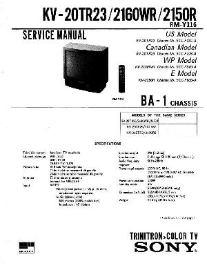 Сервисная инструкция Sony KV-2150R, KV-2160WR, BA-1 ― Manual-Shop.ru