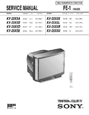 Сервисная инструкция Sony KV-25X5R, FE-1 (схема) ― Manual-Shop.ru