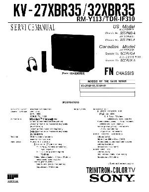 Сервисная инструкция Sony KV-27XBR35, KV-32XBR35  ― Manual-Shop.ru