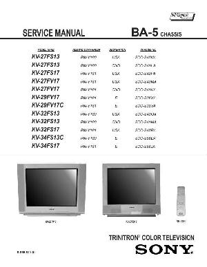 Сервисная инструкция Sony KV-29FV17, KV-34FS17, BA-5  ― Manual-Shop.ru