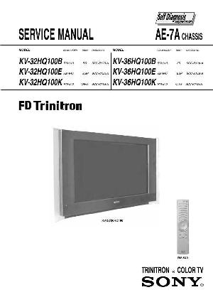 Сервисная инструкция Sony KV-32HQ100K, KV-36HQ100K, шасси AE-7A ― Manual-Shop.ru