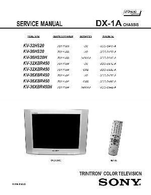 Сервисная инструкция Sony KV-32HS20, KV-36HS20, KV-36HS20H, KV-32XBR450, KV-36XBR450, KV-36XBR450H, DX-1A chassis  ― Manual-Shop.ru