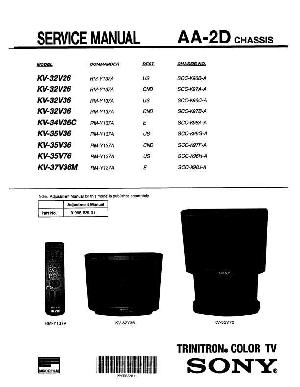 Сервисная инструкция Sony KV-32V26, KV-32V36, KV-34V36C, KV-35V36, KV-35V76, KV-37V36M (AA-2D chassis) ― Manual-Shop.ru