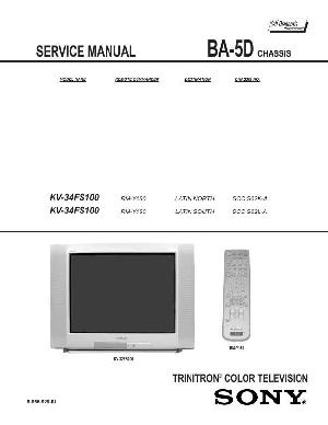 Сервисная инструкция Sony KV-34FS100 (BA-5D chassis) ― Manual-Shop.ru