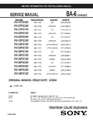 Сервисная инструкция Sony KV-36FS120 ― Manual-Shop.ru