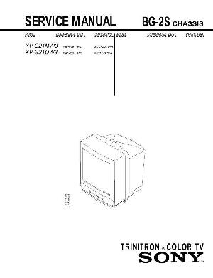 Сервисная инструкция Sony KV-G21MW3, QW3, BG-2S chassis ― Manual-Shop.ru
