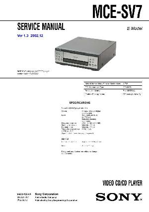 Сервисная инструкция Sony MCE-SV7 (MHC-SV7AV) ― Manual-Shop.ru