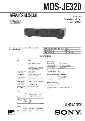 Сервисная инструкция Sony MDS-JE320 ― Manual-Shop.ru
