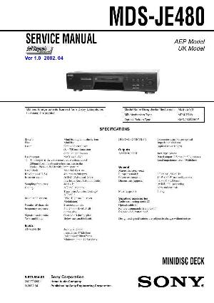 Сервисная инструкция Sony MDS-JE480 ― Manual-Shop.ru