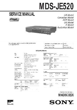 Сервисная инструкция Sony MDS-JE520 ― Manual-Shop.ru