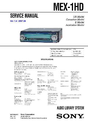 Service manual Sony MEX-1HD ― Manual-Shop.ru