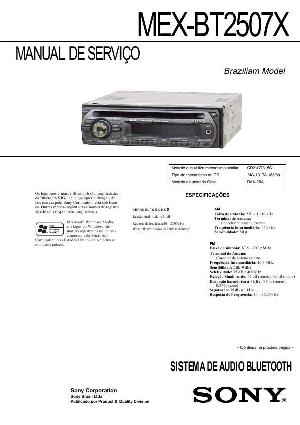 Сервисная инструкция Sony MEX-BT2507X ― Manual-Shop.ru