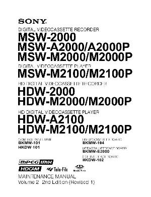 Сервисная инструкция Sony MSW-M2100, MSW-M2100P, volume 2 ― Manual-Shop.ru