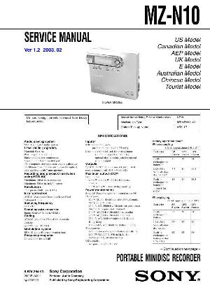 Сервисная инструкция Sony MZ-N10 ― Manual-Shop.ru