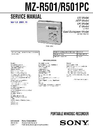 Сервисная инструкция Sony MZ-R501, MZ-R501PC ― Manual-Shop.ru