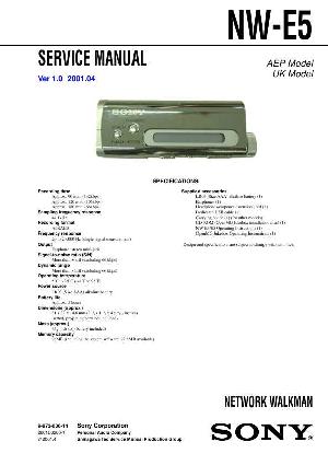 Сервисная инструкция Sony NW-E5 ― Manual-Shop.ru