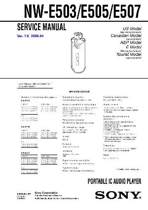 Сервисная инструкция Sony NW-E503, NW-E505, NW-E507  ― Manual-Shop.ru