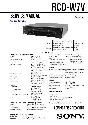 Сервисная инструкция Sony RCD-W7V ― Manual-Shop.ru