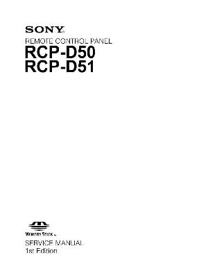 Сервисная инструкция Sony RCP-D50, RCP-D51 ― Manual-Shop.ru