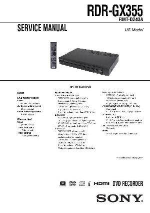 Сервисная инструкция Sony RDR-GX355 ― Manual-Shop.ru