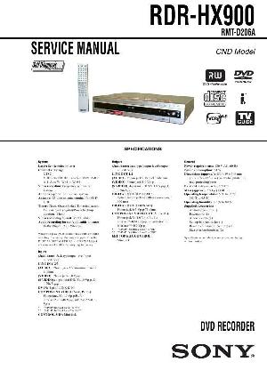 Сервисная инструкция Sony RDR-HX900 ― Manual-Shop.ru