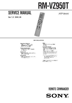 Сервисная инструкция Sony RM-VZ950T ― Manual-Shop.ru