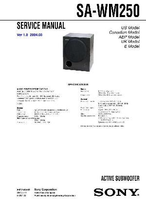 Сервисная инструкция Sony SA-WM250  ― Manual-Shop.ru
