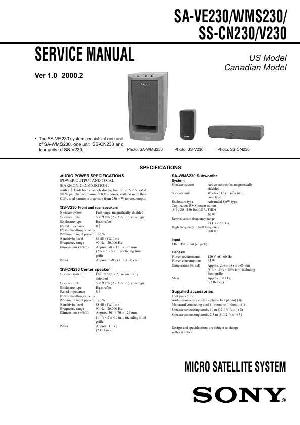 Сервисная инструкция Sony SA-WMS230 ― Manual-Shop.ru